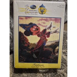DISNEY Dreams Collection Thomas Kinkade Mickey Fantasia Latch Hook Rug Kit 21X26